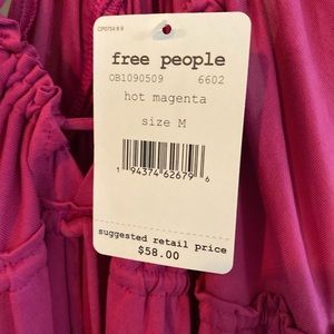 Free people Magenta sleeveless shirt